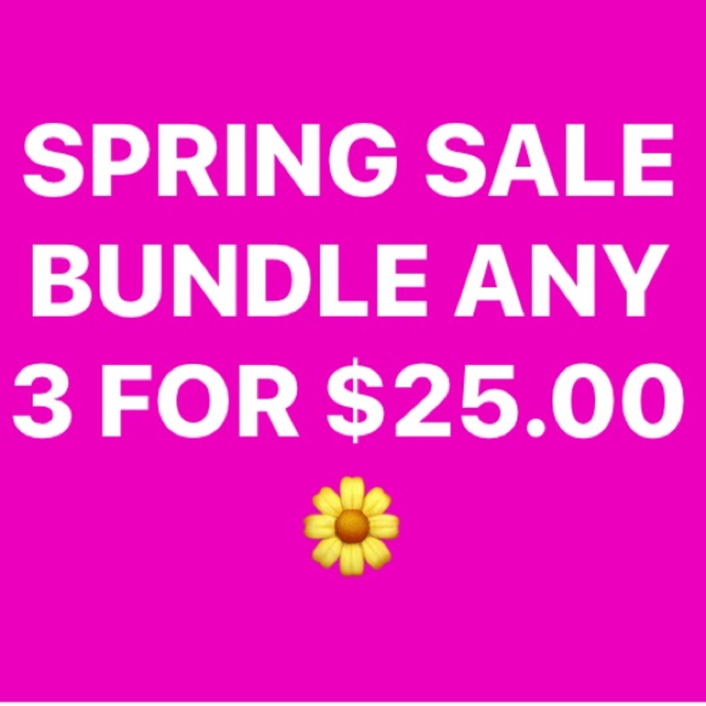 Bundle any three items with the 🌼 .